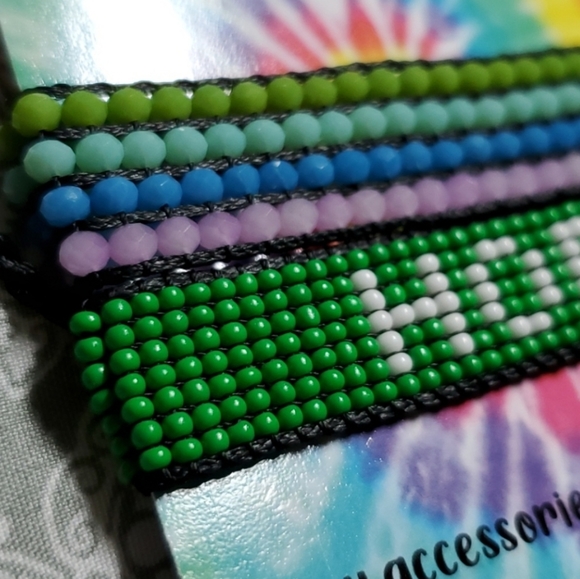 AYOUNIK Handcrafted Hope & Crystal Beaded Adjustable Bracelet Set - Picture 5 of 7